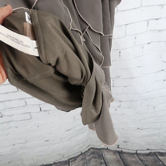 TAUPE BROWN SLEEVELESS ROUND NECK LAYERS LIGHTWEIGHT OFFICE TOP SIZE MEDIUM - Picture 6 of 10